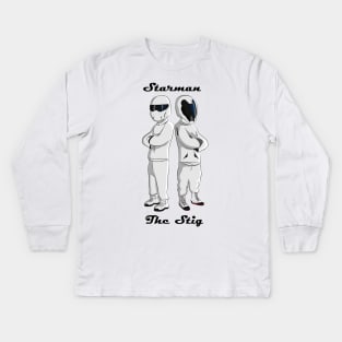 Starman and The Stig Kids Long Sleeve T-Shirt